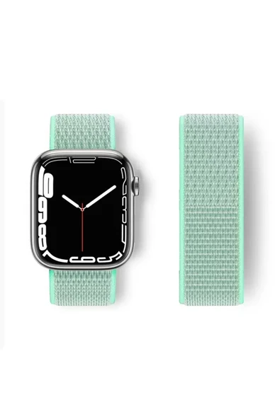 Watch 42Mm Hasırlı Cırtcırtlı Kordon - Turkuaz ürün görseli 1
