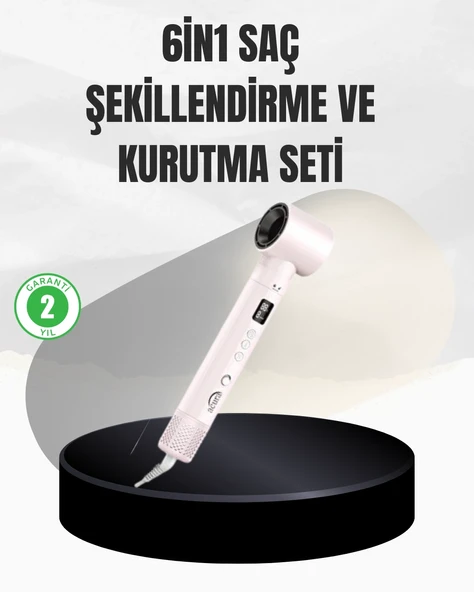 6 Başlıklı Hızlı Kurutma Bukle Şekillendirme Seti ürün görseli 1