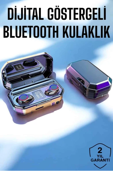 Dijital Göstergeli Bluetooth Bağlantılı Kulaklık Dokunmatik ürün görseli 1