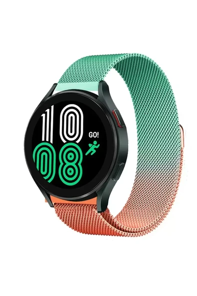 Watch 22Mm Metal Mıknatıslı Kordon - Turuncu-Yeşil ürün görseli 1