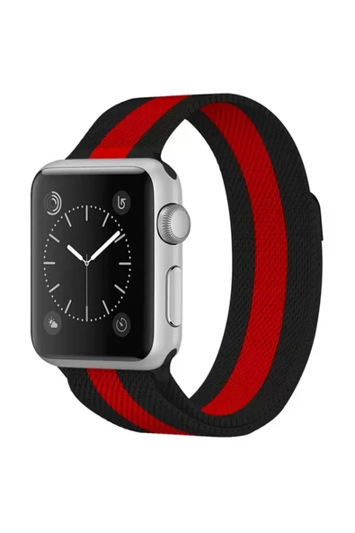 Watch 38Mm Metal Mıknatıslı Kordon - Siyah-Kırmızı ürün görseli 1