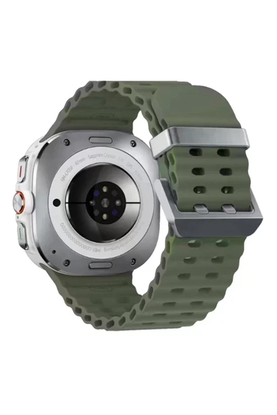 Watch 7 Kr417 Rug Silikon Kordon - Koyu Yeşil ürün görseli 1