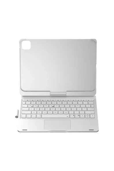 Ipad 11 (2024) F11 Ats Kılıf Magic Dönen Klavyeli Tablet Kılıf - Gümüş ürün görseli 1