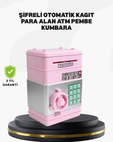 Büyük Hazneli Şifreli Tasarruf Kumbarası ürün görseli 1