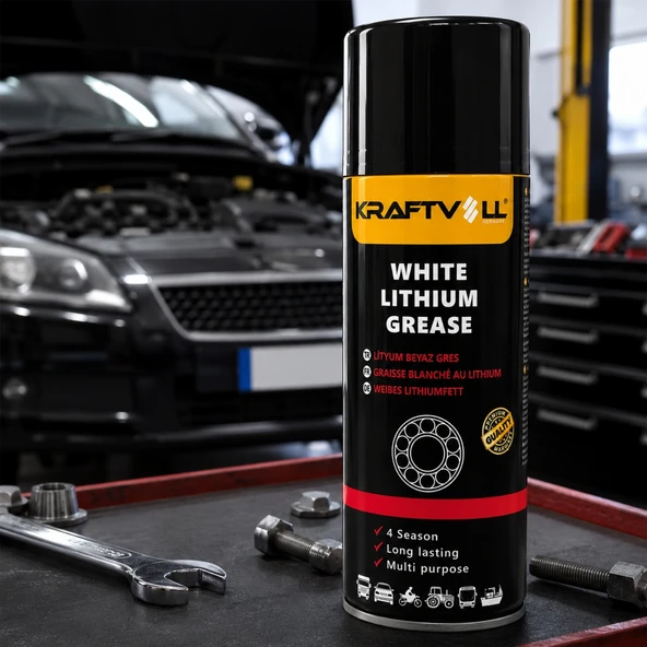 Lityum Beyaz Sıvı Gres - 400 ml - Kraftwoll - Resim 2