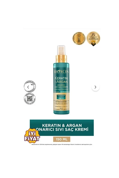 Bioxcin Saç Bakım Kremi Onarıcı Keratin & Argan 150 ml ürün görseli 1