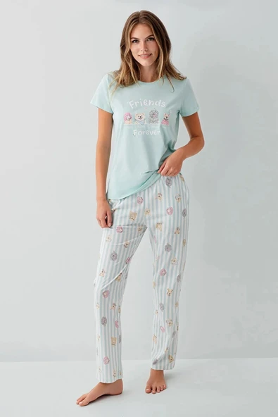 RolyPoly RP3810-S Kadın Kısa Kol Pijama Takımı ürün görseli 1