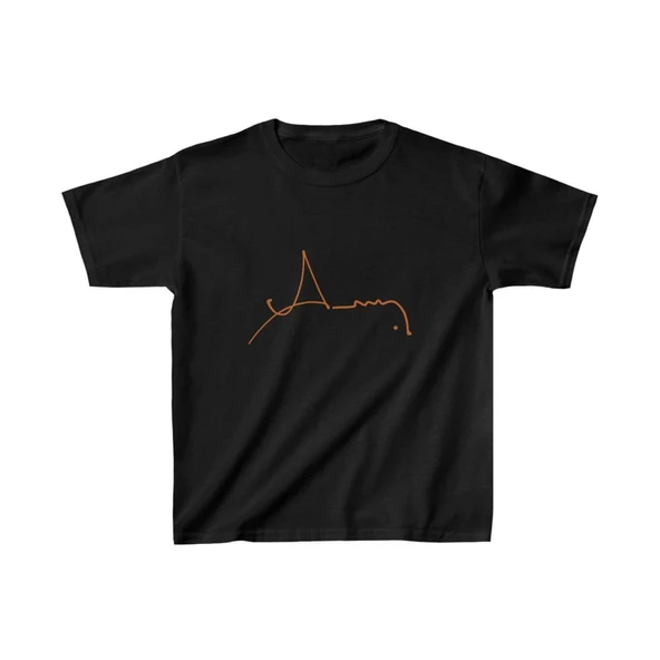 Unisex Çocuk Baskılı T-Shirt - Siyah ürün görseli 1