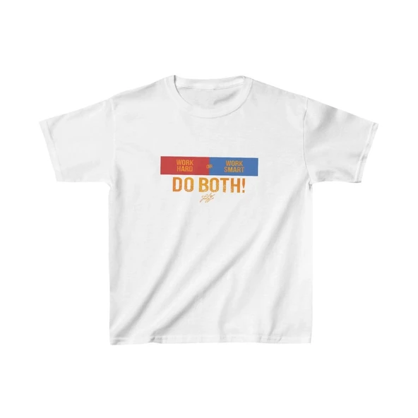 Unisex Çocuk Baskılı T-Shirt - Beyaz ürün görseli 1