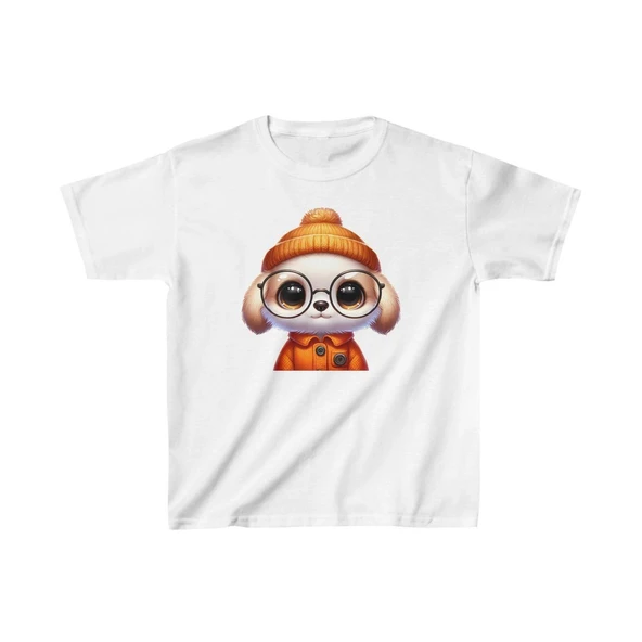 Unisex Çocuk Baskılı T-Shirt - Beyaz ürün görseli 1