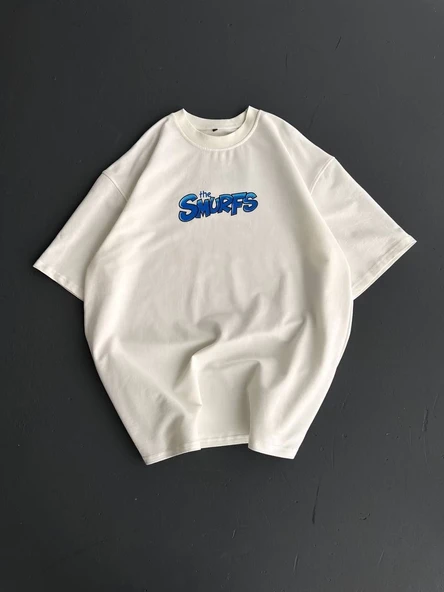 Erkek Ön ve Arka Baskılı T-Shirt Kısa Kol Bisiklet Yaka Regular Fit Tişört -  Beyaz ürün görseli 1