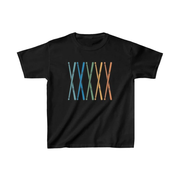 Unisex Çocuk Baskılı T-Shirt - Siyah ürün görseli 1