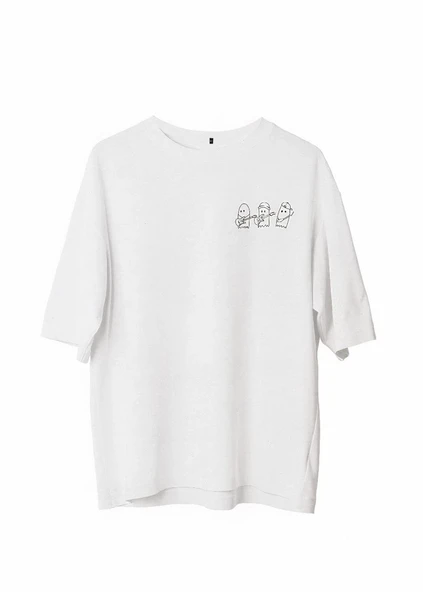 Erkek Baskılı T-Shirt Kısa Kol Bisiklet Yaka Regular Fit Rahat Kalıp Günlük Tişört - Beyaz ürün görseli 1