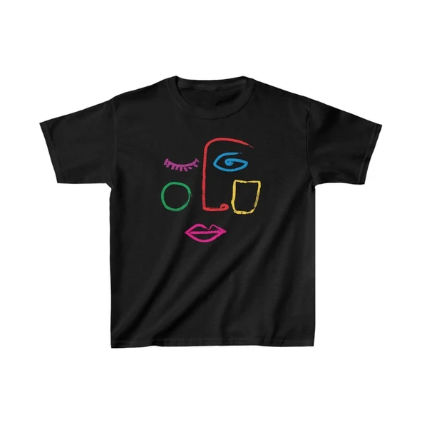 Unisex Çocuk Baskılı T-Shirt - Siyah ürün görseli 1