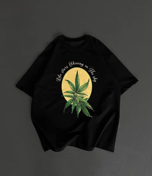 Erkek Baskılı T-Shirt Kısa Kol Bisiklet Yaka Regular Fit Yazlık Tişört - SiyahSiyah ürün görseli 1