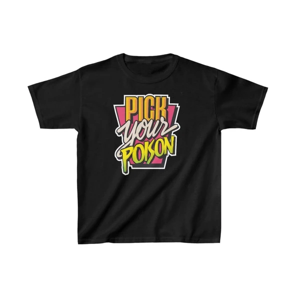 Unisex Çocuk Baskılı T-Shirt - Siyah ürün görseli 1