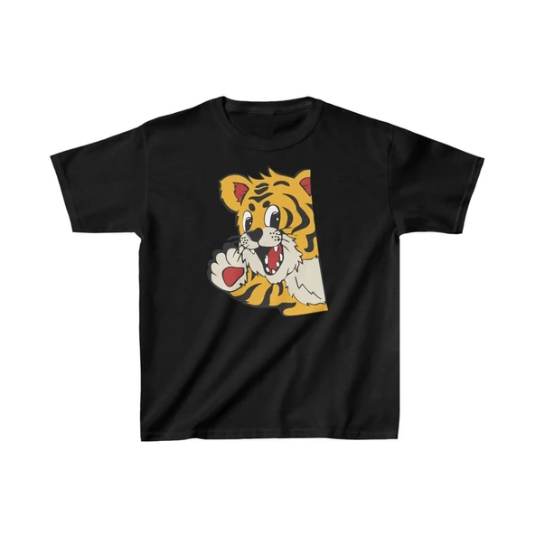 Unisex Çocuk Baskılı T-Shirt - Siyah ürün görseli 1