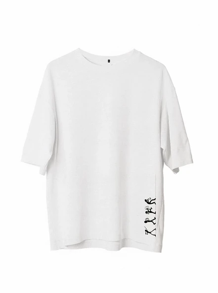 Erkek Baskılı T-Shirt Kısa Kol Bisiklet Yaka Regular Fit Rahat Kalıp Günlük Tişört - Beyaz ürün görseli 1