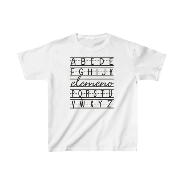 Unisex Çocuk Baskılı T-Shirt - Beyaz ürün görseli 1