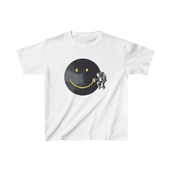 Unisex Çocuk Baskılı T-Shirt - Beyaz ürün görseli 1
