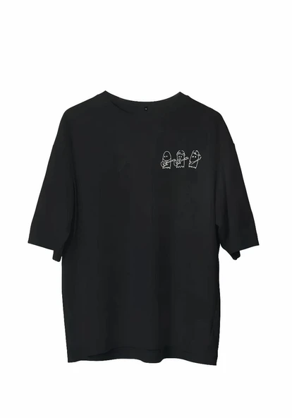 Erkek Baskılı T-Shirt Kısa Kol Bisiklet Yaka Regular Fit Rahat Kalıp Günlük Tişört - Siyah ürün görseli 1