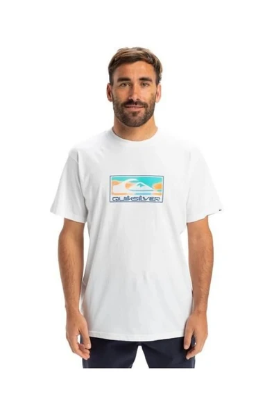 EV GRADIENT BOX SS  Erkek T-Shirt EQYZT08045-908 - Resim 3