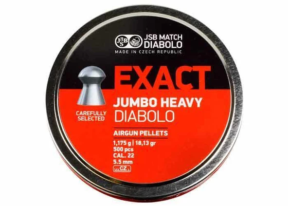 JSB DIABOLO EXACT JUMBO HEAVY 5.52 MM HAVALI SACMA ürün görseli 1
