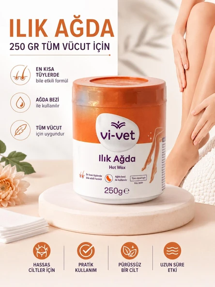 Vi-Vet 250 gr Tüm Vücut Ilık Ağda - En Kısa Tüylerde Etkili Pratik Formül ürün görseli 1