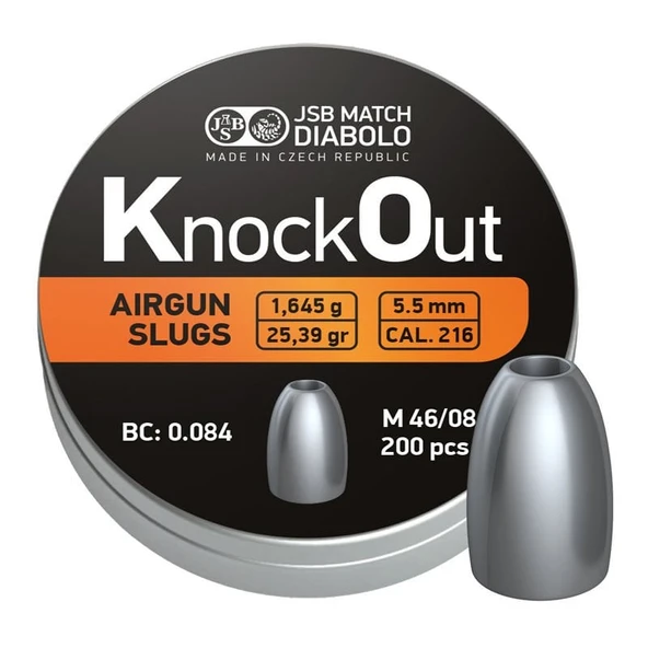 JSB DIABOLO KNOCKOUT 5.5 MM HAVALI SACMA (CAL216) ürün görseli 1