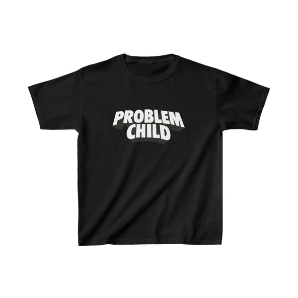 Unisex Çocuk Baskılı T-Shirt - Siyah ürün görseli 1