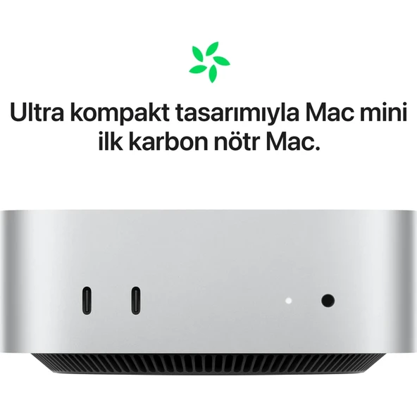Apple Mac Mini M4 16GB 256GB SSD macOS Mini PC MU9D3TU/A - Resim 4