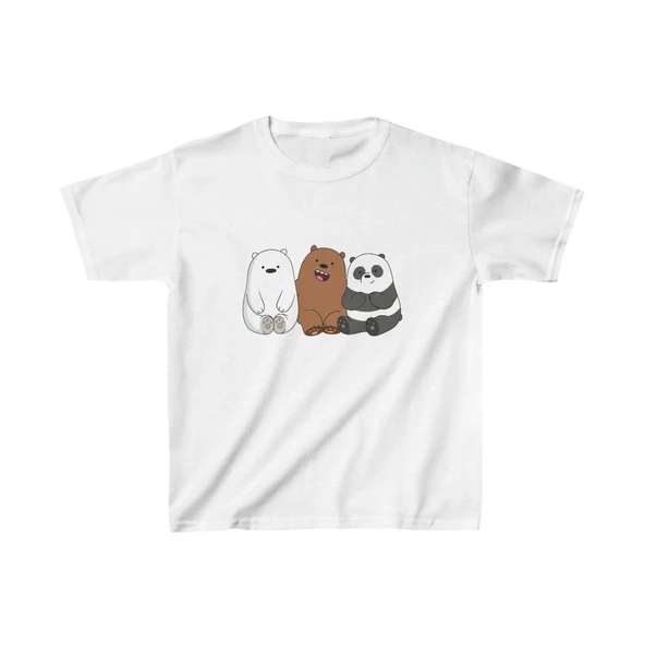 Çocuk Unisex Baskılı T-Shirt - Beyaz ürün görseli 1