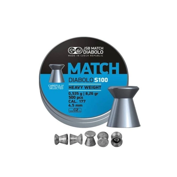JSB MATCH DIABOLO HEAVY WEIGHT 4.49 MM HAVALI SACM ürün görseli 1