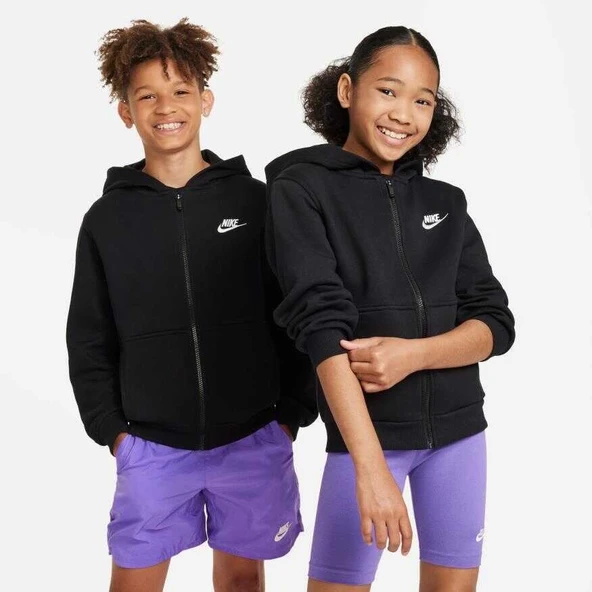 K NSW CLUB FLC HD FZ LS LBR  Erkek Çocuk Sweatshirt FD3004-010 ürün görseli 1