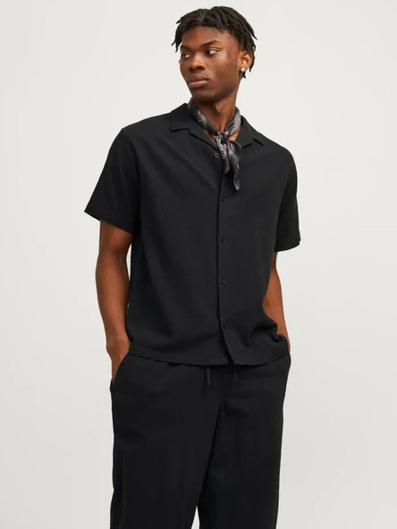 JORLUKE CRINKLE RESORT SHIRT SS SN  Erkek Gömlek 12255781 ürün görseli 1