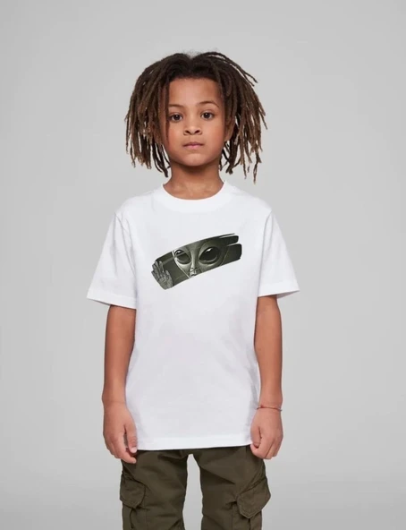 Çocuk Unisex Baskılı T-Shirt - Beyaz ürün görseli 1