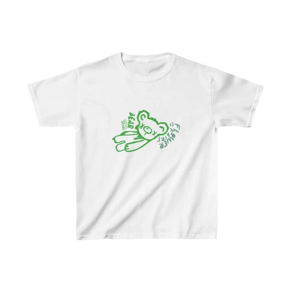 Unisex Çocuk Baskılı T-Shirt - Beyaz ürün görseli 1