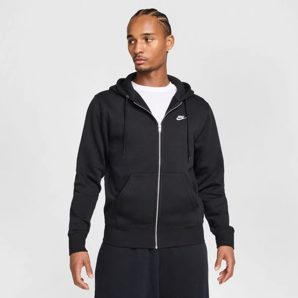 M NK CLUB BB FZ HOODIE  Erkek Sweatshirt FN3861-010 ürün görseli 1