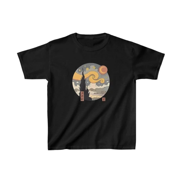 Çocuk Unisex Baskılı T-Shirt - Siyah ürün görseli 1