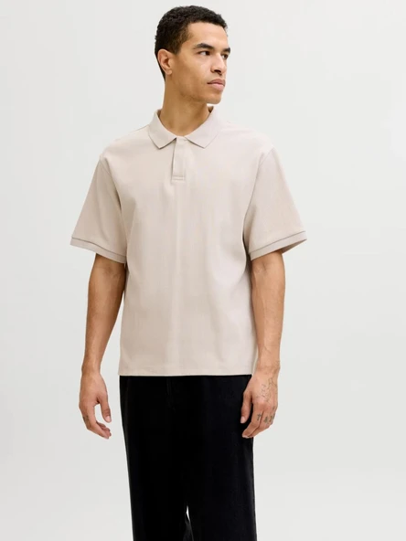 JJEHARRISON STRUCTURE POLO SS LN  Erkek T-Shirt 12287988 ürün görseli 1