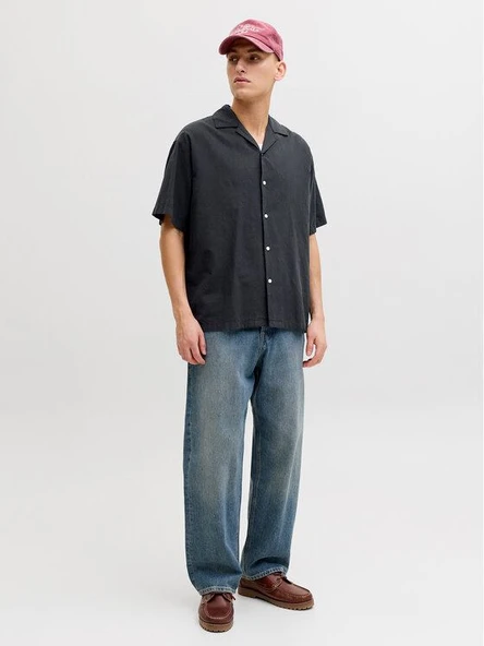 JJEBREEZE LINEN BLEND RESORT SHIRT SS SN  Erkek Gömlek 12288594 ürün görseli 1
