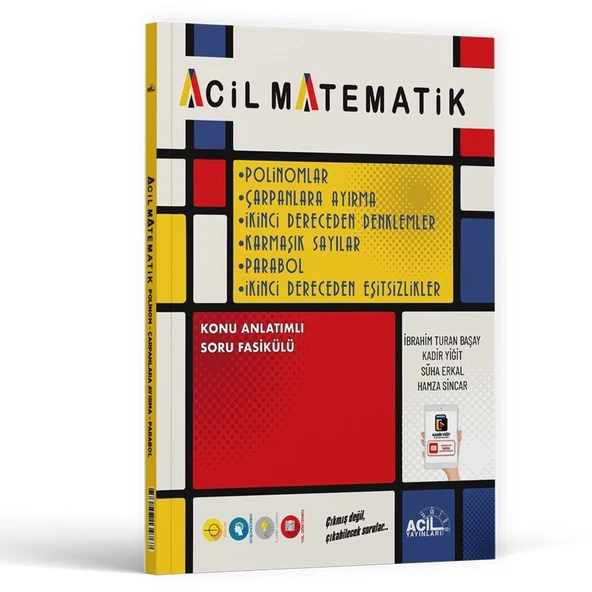 Acil Yayınları Acil Matematik Polinomlar Çarpanlara Ayırma 2. Dereceden Denklemler Karmaşık Sayılar ürün görseli 1