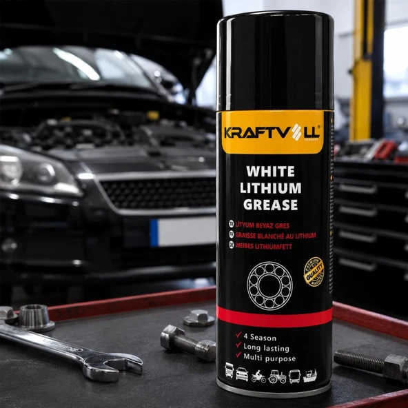 Lityum Beyaz Sıvı Gres - 400 ml - Kraftwoll - Resim 2