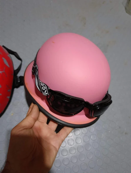 Kadın chopper gözlüklü Koestler kask ürün görseli 1