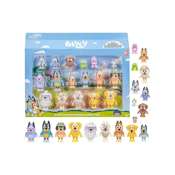 BLUEY 19116 Bluey Ultimate Aile ve Arkadaş 18li Figür Set ürün görseli 1