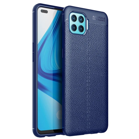 Oppo Reno 4 Lite Kılıf Auto Focus Kapak - Lacivert ürün görseli 1