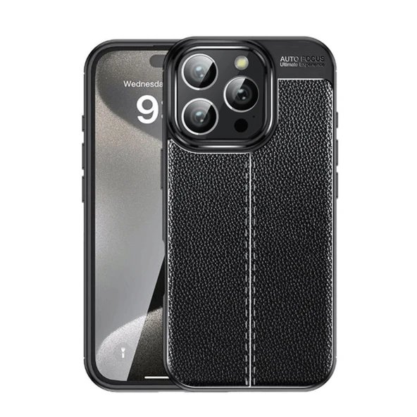 İphone 16 Pro Max Kılıf Auto Focus Kapak - Siyah ürün görseli 1