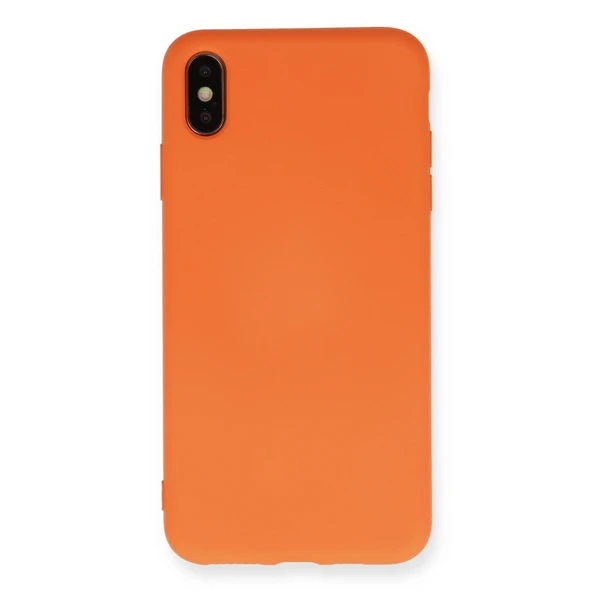 İphone X Kılıf Nano İçi Kadife Silikon - Turuncu ürün görseli 1