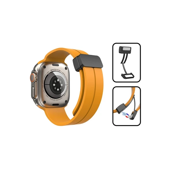 Watch 38mm Kr412 Elegance Stylısh Kordon - Turuncu - Resim 7