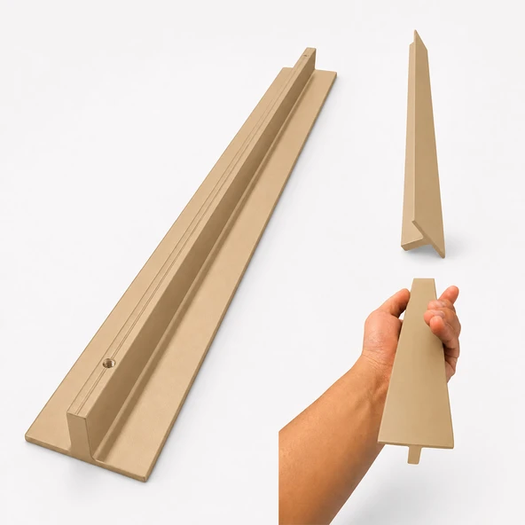 Özen Düz Mat Sarı Metal Çekmece Kulp 224 mm Dolap Mobilya Kulpu 1 Adet Mobilya Aksesuarı ürün görseli 1